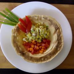 A picture of Roti salad bowl Microwave recipe.
