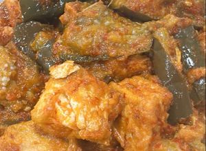 Foto resep Sambal Terung dengan Tahu Goreng dan Bunga Sedap Malam Vegan Vegetarian