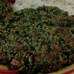 Una foto de Medallón de quinoa y espinaca