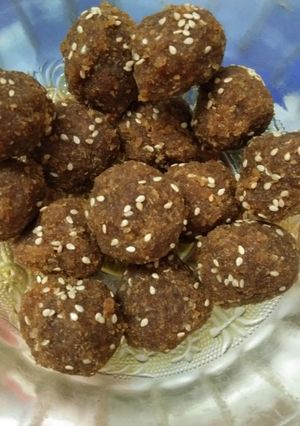 A picture of Coconut Laddu With Date Palm Jaggery.