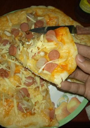 Foto resep Pizza tanpa oven sederhana