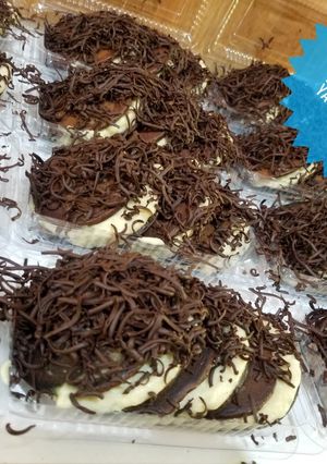 Foto resep Dorayaki coklat isi Durian