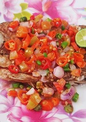 Foto resep Ikan Gurame Goreng Sambal Dabu Dabu