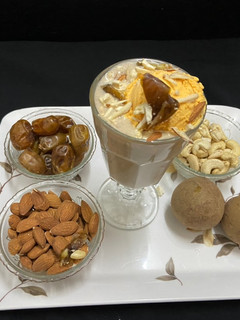 A picture of Chikku &Dry fruit and nuts milkshake.