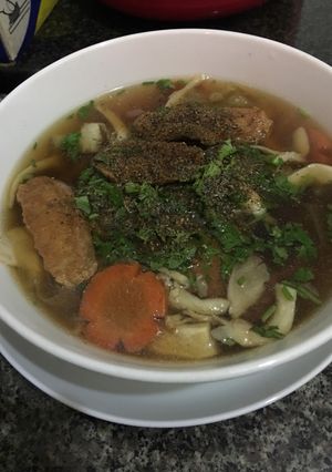 Hình của món Miến chay.