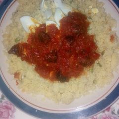 A picture of Couscous & stew.