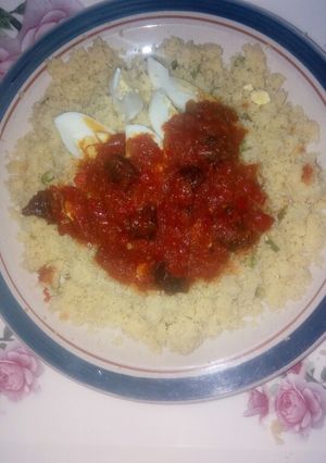 A picture of Couscous & stew.