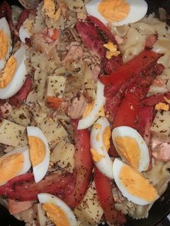 Una foto de Pasta tibia con salmón