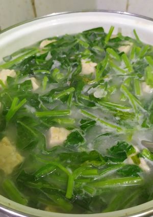 Foto resep 44. Bobor kangkung tempe