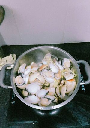 Hình của món Nghêu luộc xả tiêu.