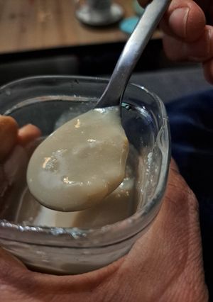 Une photo de Crème dessert nougat au lait d'amande