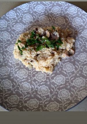 Una foto de Risotto de champiñones