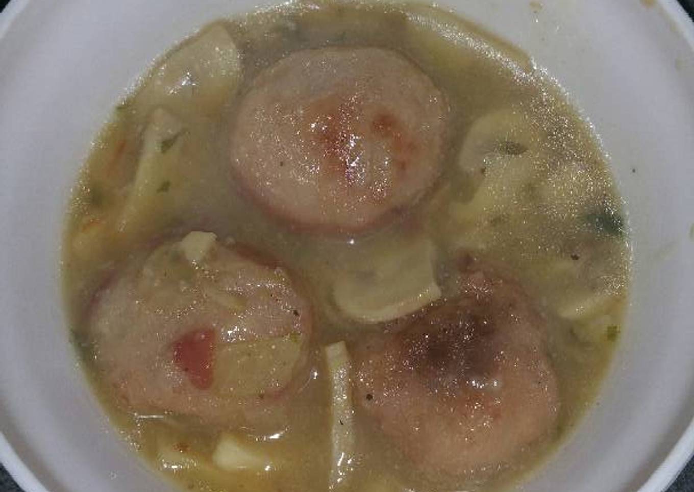 Albóndigas de pollo con champiñones al vino blanco