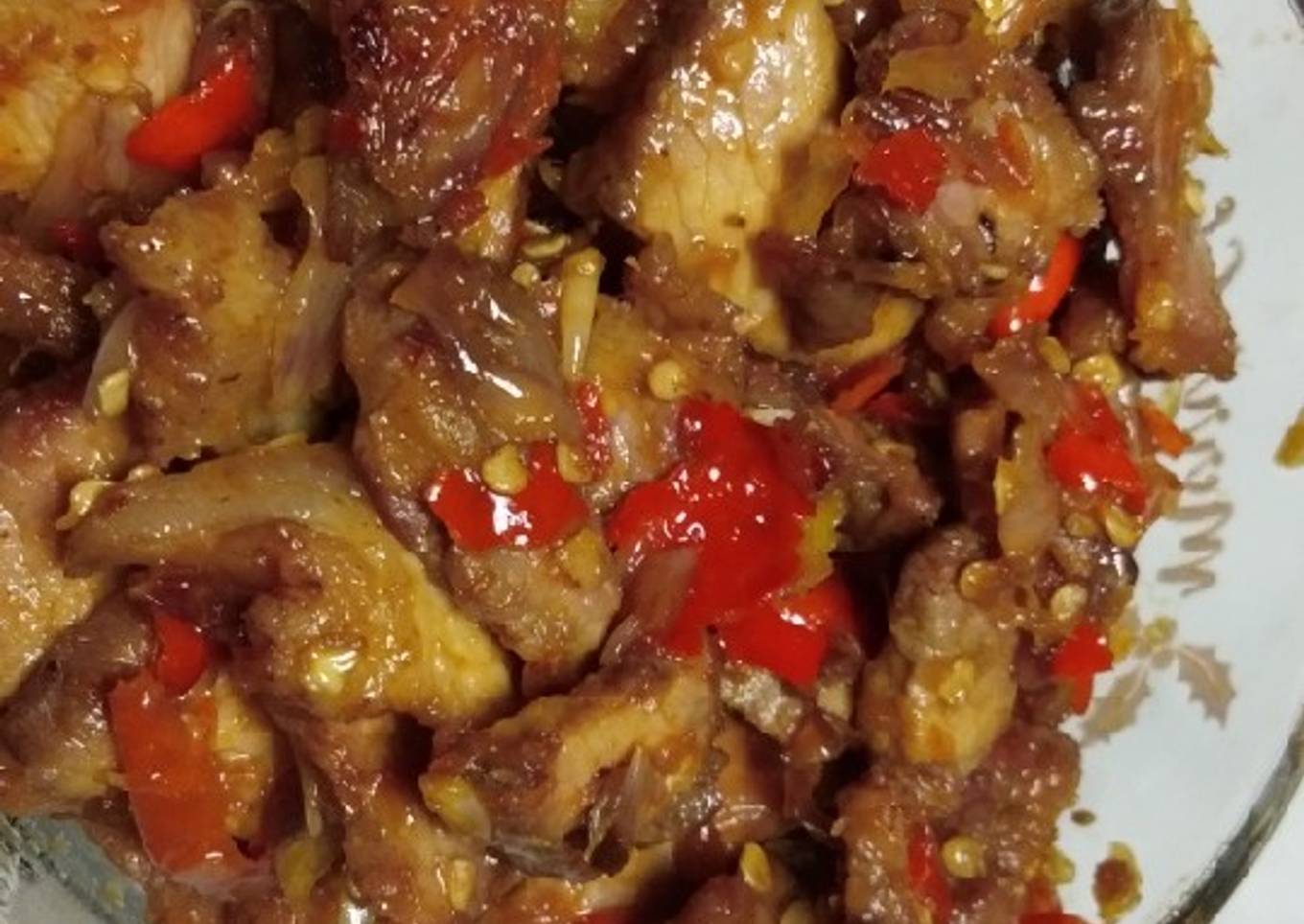 Babi Sei Sambal Mercon (non halal)