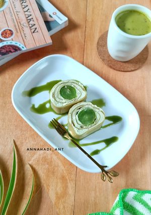 Foto resep Matcha Crepe Roll Cake