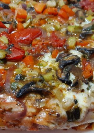 Una foto de Pizza primavera integral 👏👏