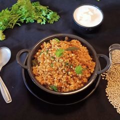 A picture of Jowar khichdi (fiber rich).