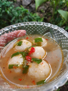 Foto resep 11. Cilok Nasi (Bakso Nasi kuah Cuanki)