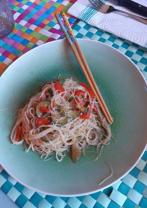 Foto di Rice noodles veg