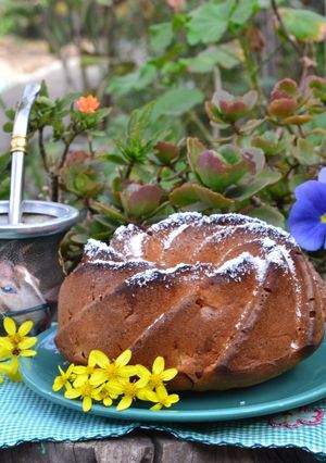 Una foto de Budín de boniato y pera con harina de avena🧉