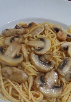 Foto resep Mushroom with angel hair pasta