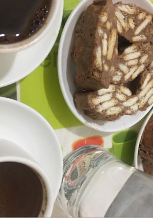 صورة لوصفة ليزي كيك بالبسكويت سهله💙