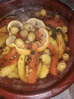 صورة لوصفة طاجين بالخضر
