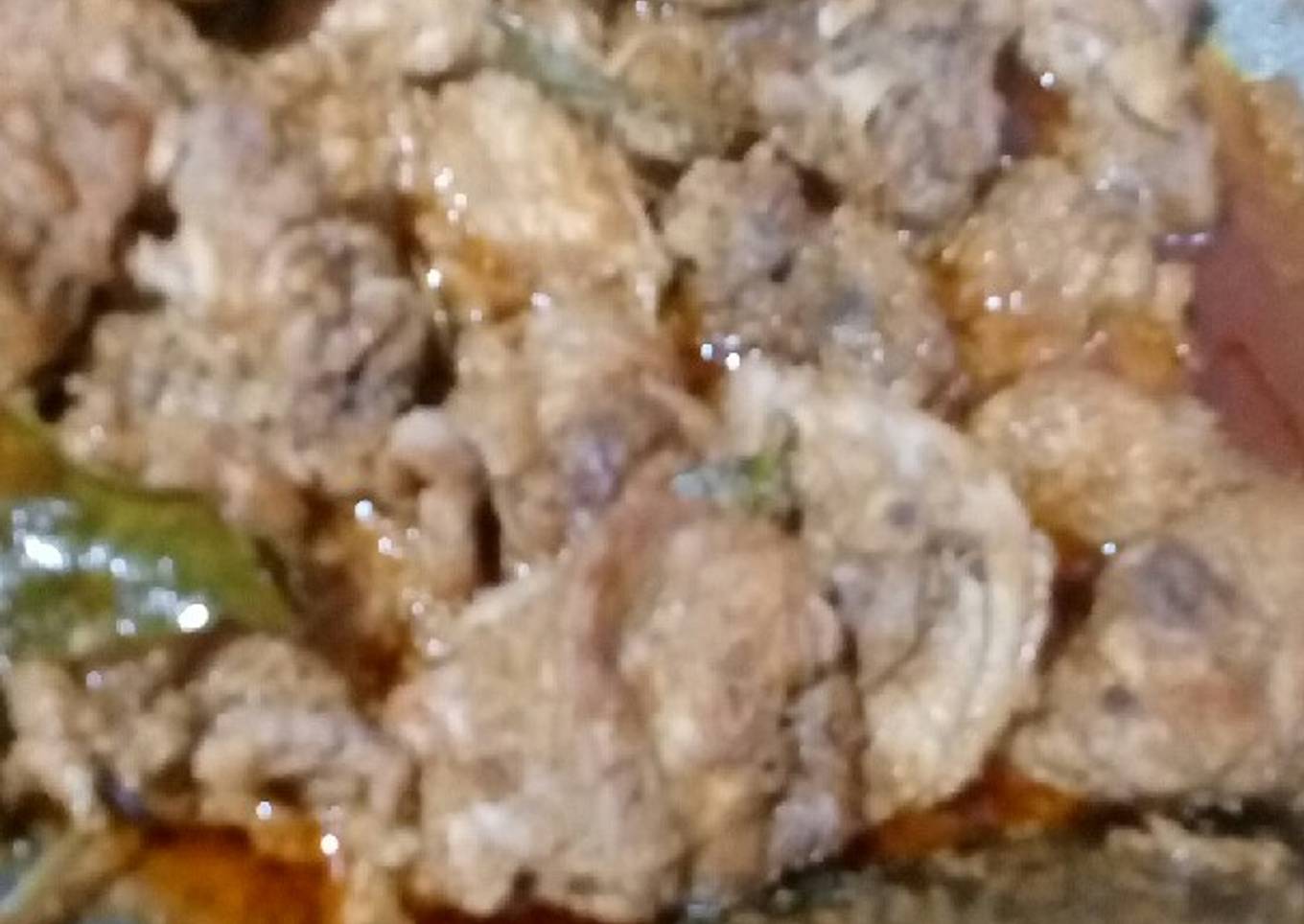 Rendang bahan seadanya