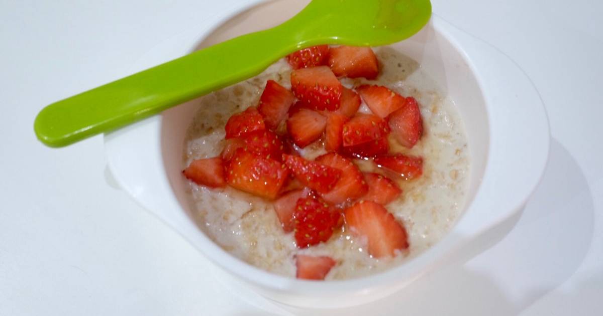 Resep Mpasi 13m+ (menu anak) strawberry honey oats oleh Puput Kristanti