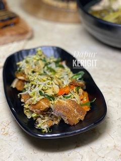 Foto resep Tauge Kucai Ikan Asin Kriuk