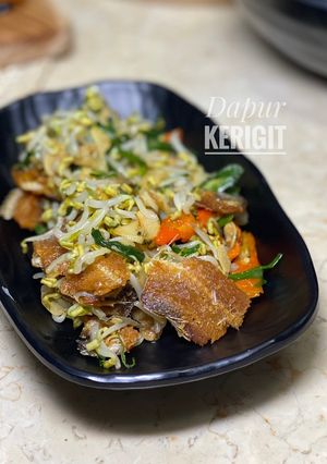 Foto resep Tauge Kucai Ikan Asin Kriuk