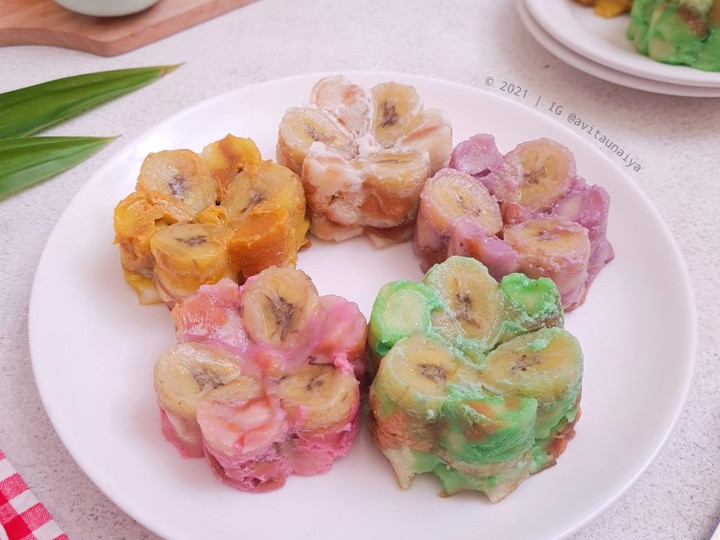 Langkah Mudah untuk Menyiapkan Kue Nagasari Kulit Roti Tawar 5 Warna-perempat final foodplace, Lezat Sekali