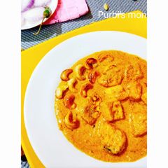 Kaju paneer (cottage cheese in cashew gravy) A picture of Kaju paneer (cottage cheese in cashew gravy).