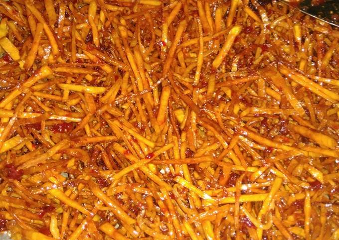 Resep Sambal goreng ubi jalar taiwan Resep Sambal goreng ubi jalar taiwan