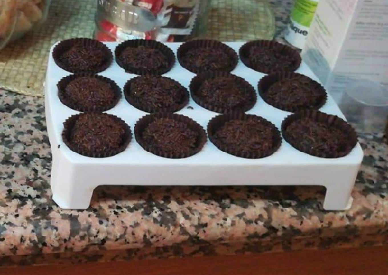 Trufas de chocolate con leche condensada sin lactosa