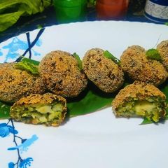 A picture of Haryali cheese Kabab.
