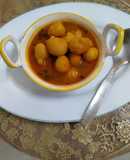 Moong dal and posto savoury laddu curry