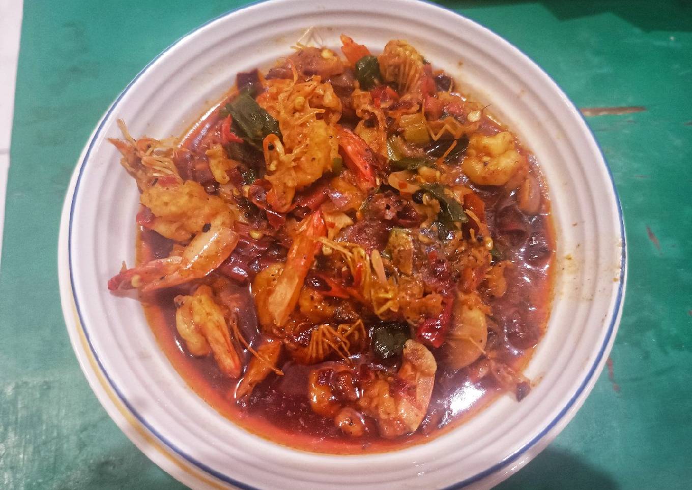 Udang bumbu lada hitam jontor