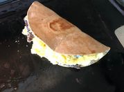 A picture of feta cheese omelette