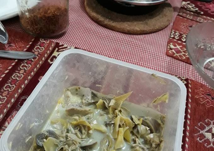 Jantung Pisang masak bumbu Ayam Kalasan