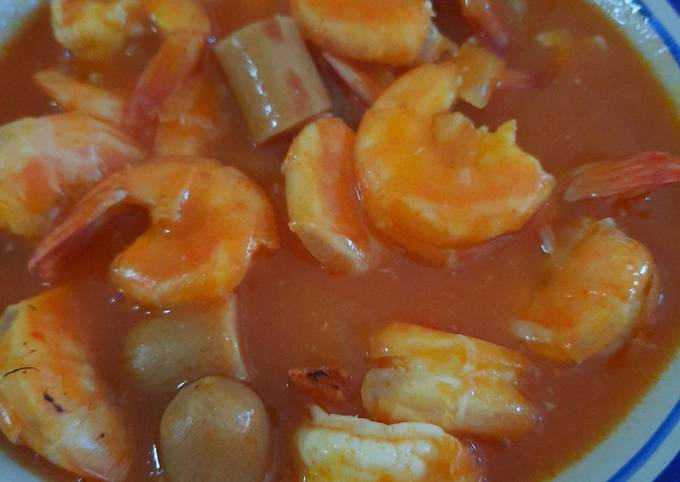 Udang sosis asam manis