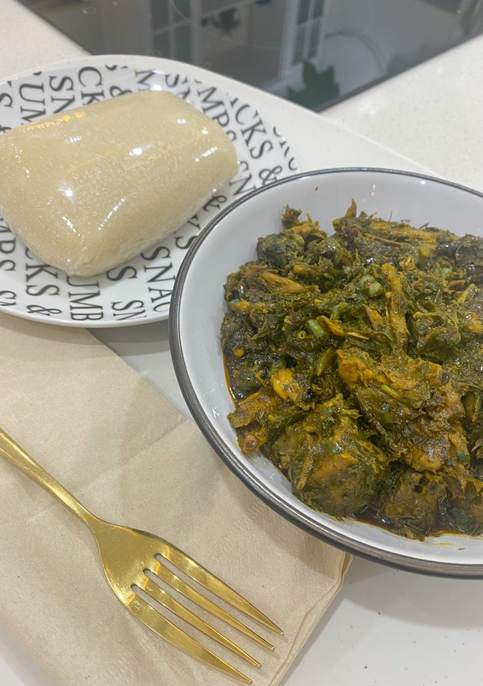 A picture of Afang soup.