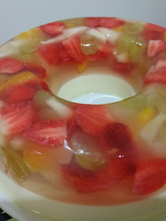 Foto resep Pudding Buah lapis Cream cheese