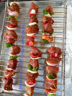 Skewer meat ainihin hoton girkin