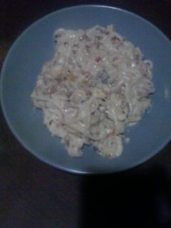 Una foto de Pasta a la carbonara