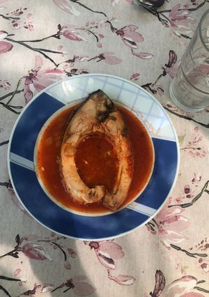 Mohácsi halászlé bográcsban recept fotója