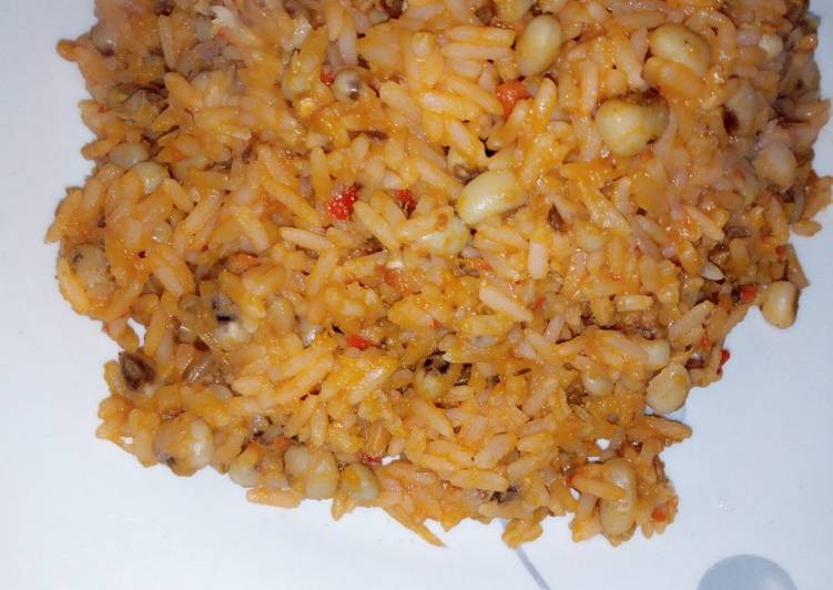 Spicy Jollof Rice and Beans