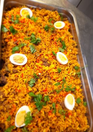 A picture of Mince Pillau.