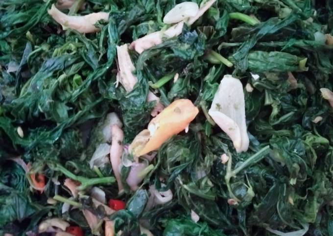 Resep: Tumis daun ubi super pedas Kekinian