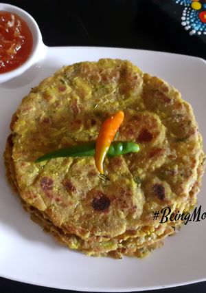 A picture of Multigrain Dudhi Thepla.